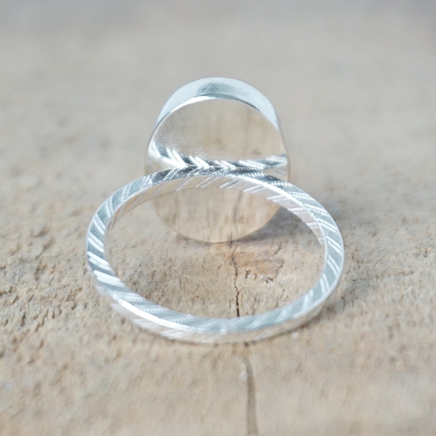 Size 8 1/2 Sieber Agate Stacking Ring