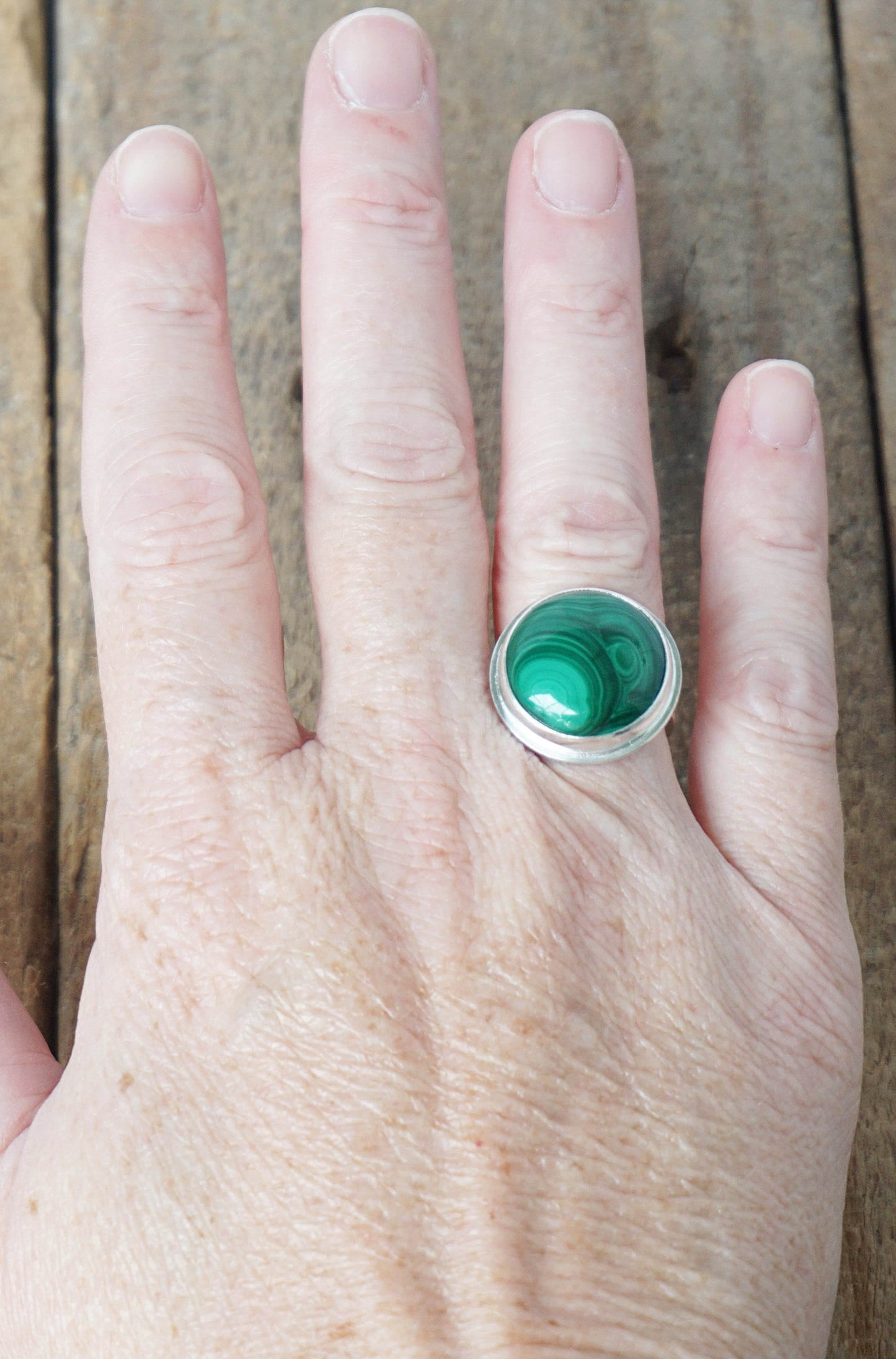 Size 6 Malachite Statement Ring