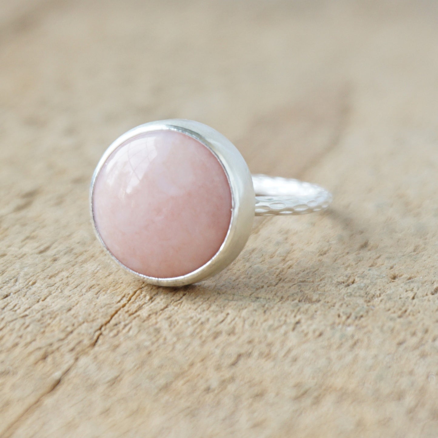 Size 8 Pink Opal Stacking Ring