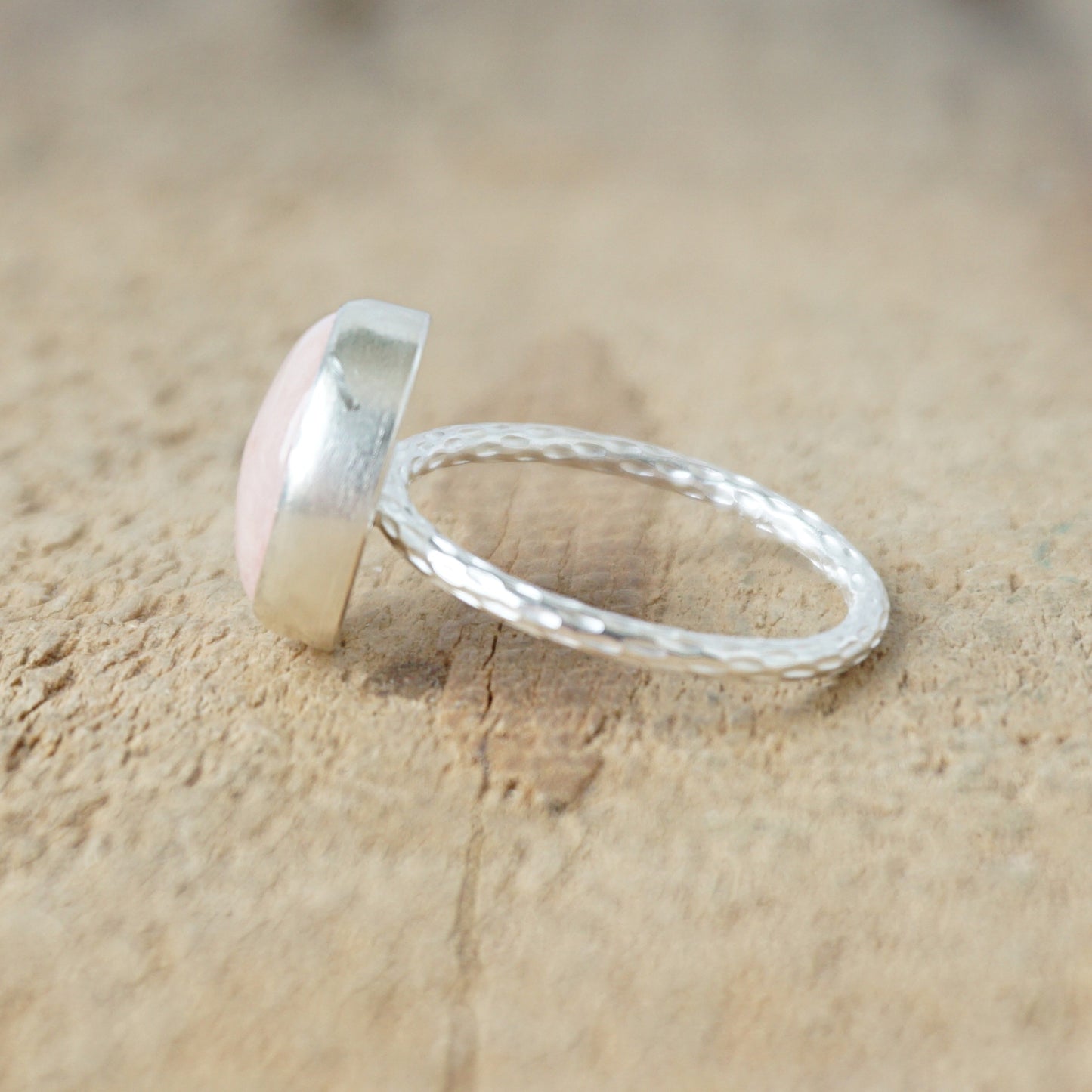Size 8 Pink Opal Stacking Ring
