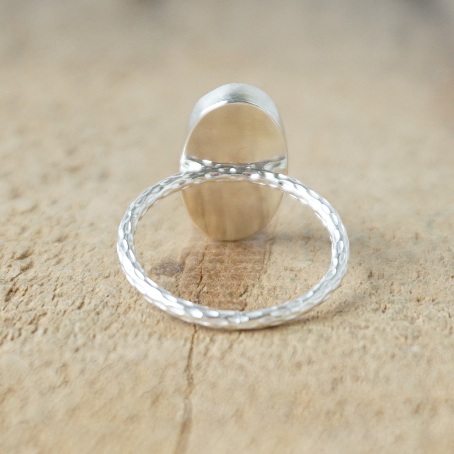 Size 8 White Buffalo Stacking Ring