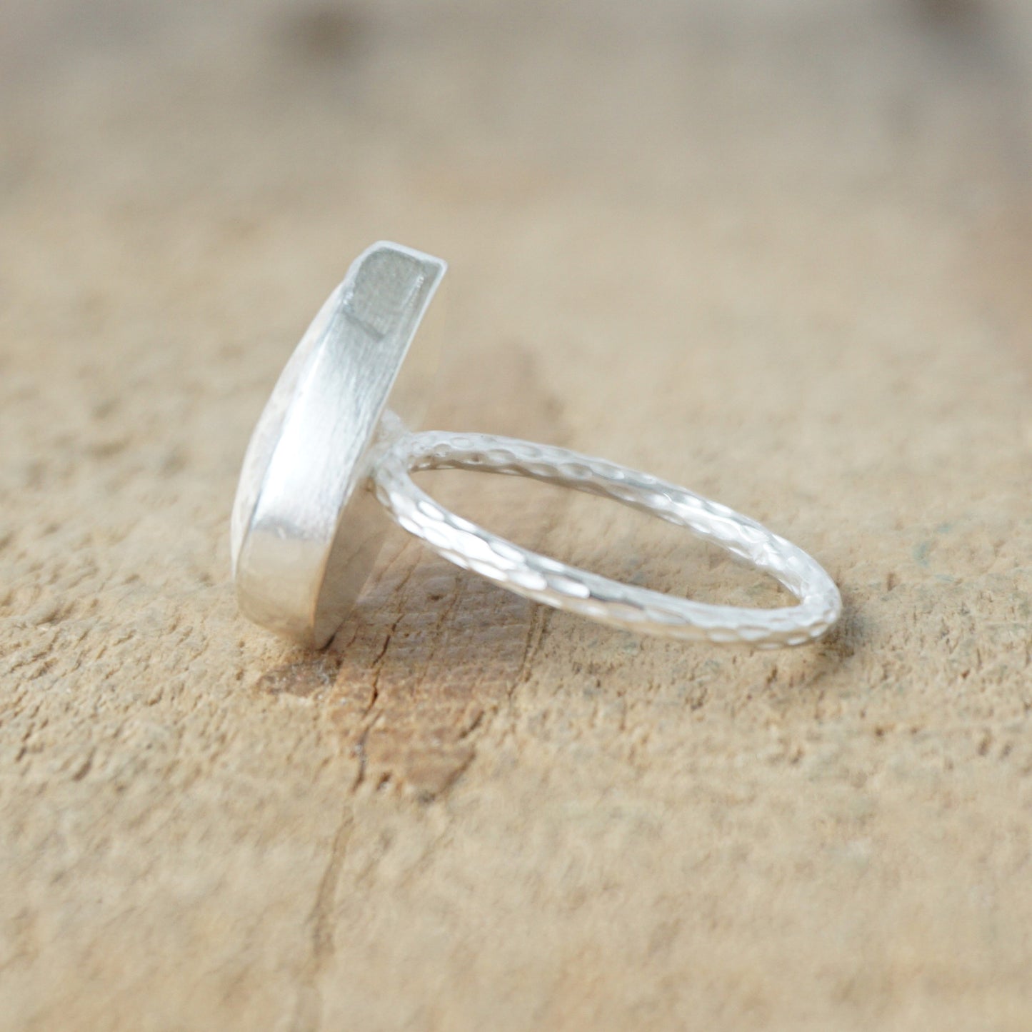 Size 7 Fossilized Coral Stacking Ring