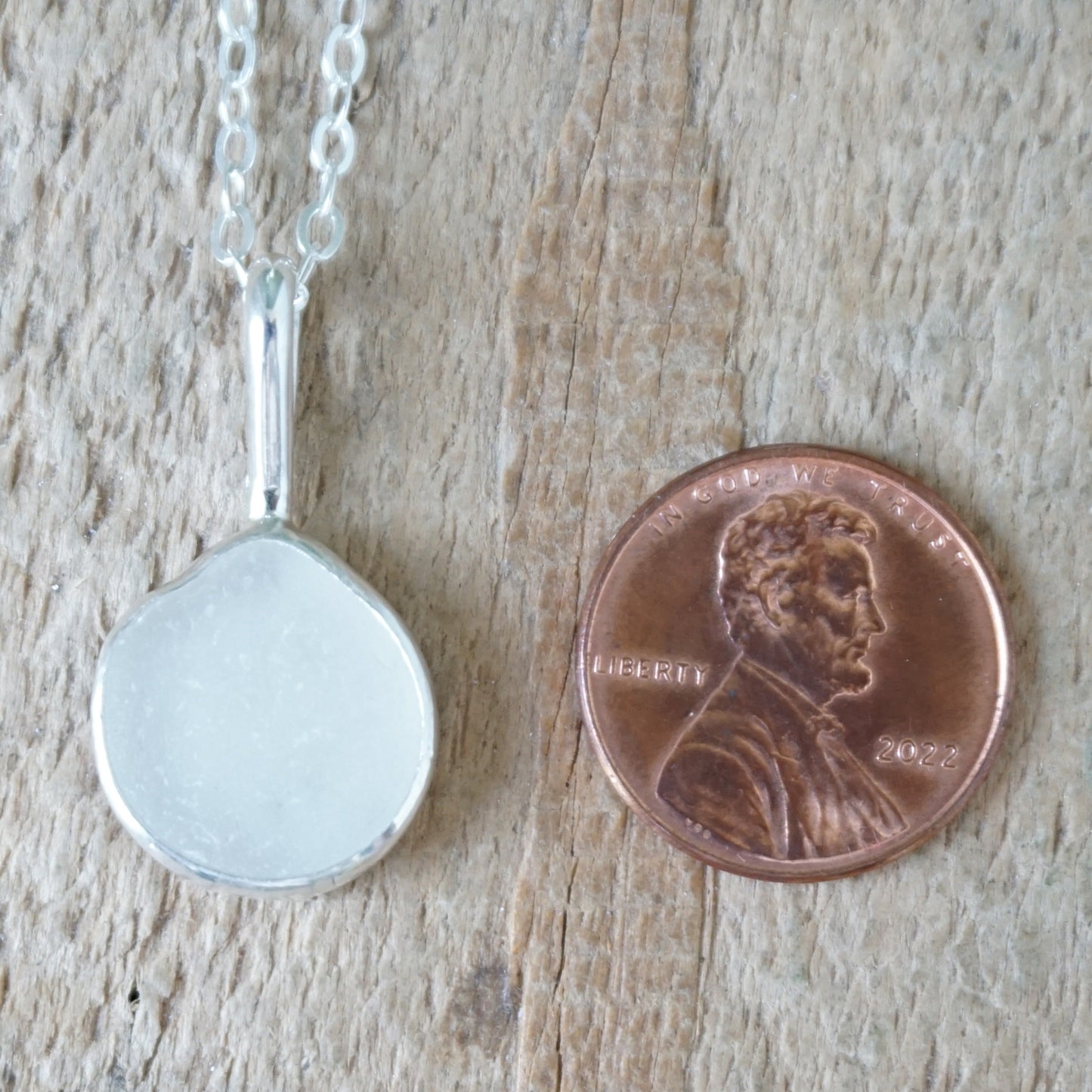 Clear Sea Glass Pendant