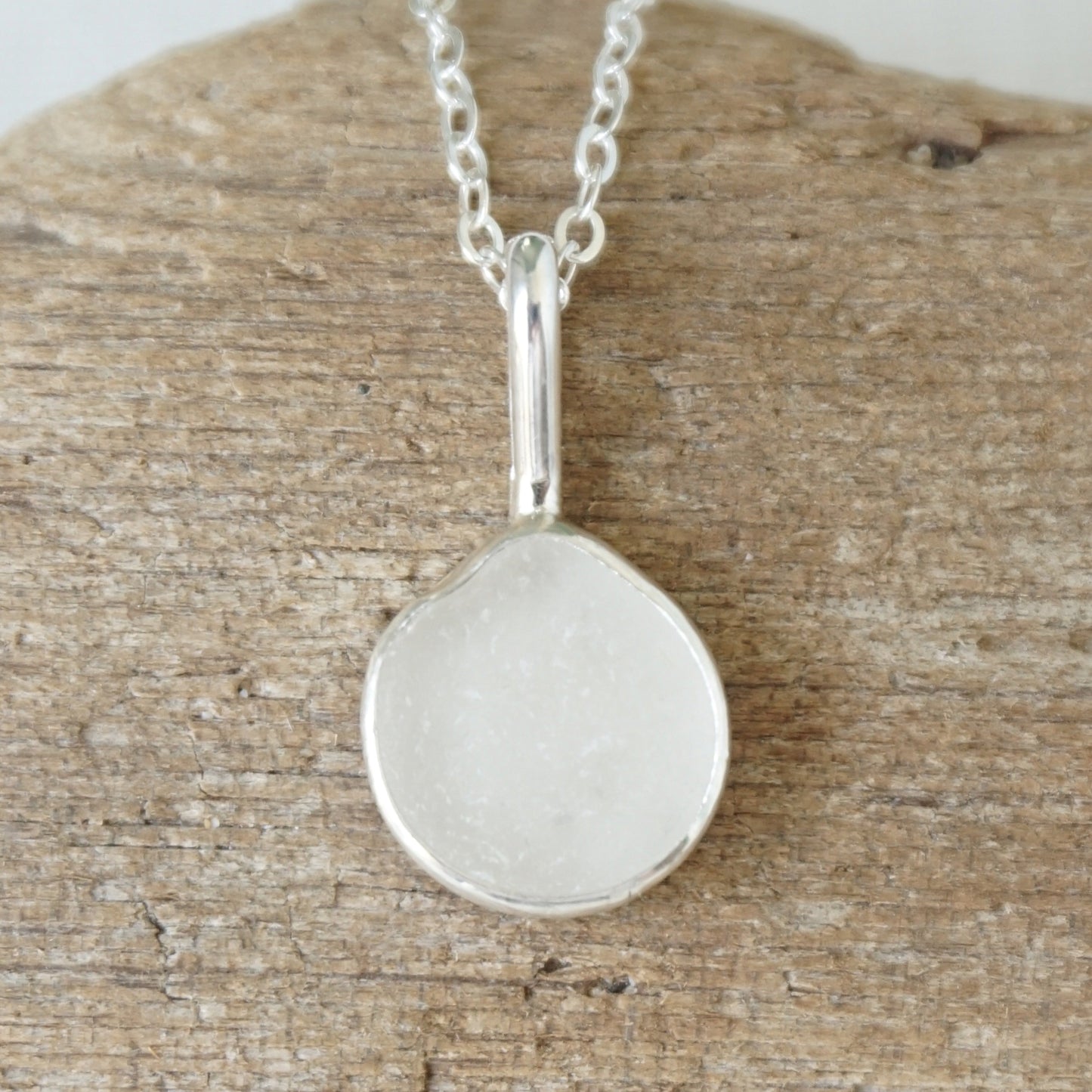 Clear Sea Glass Pendant