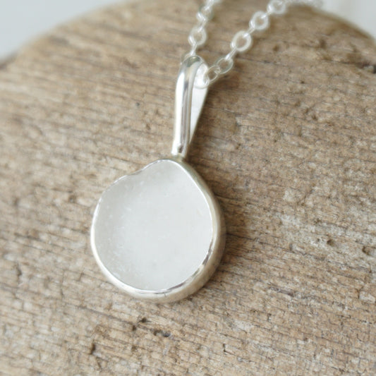 Clear Sea Glass Pendant
