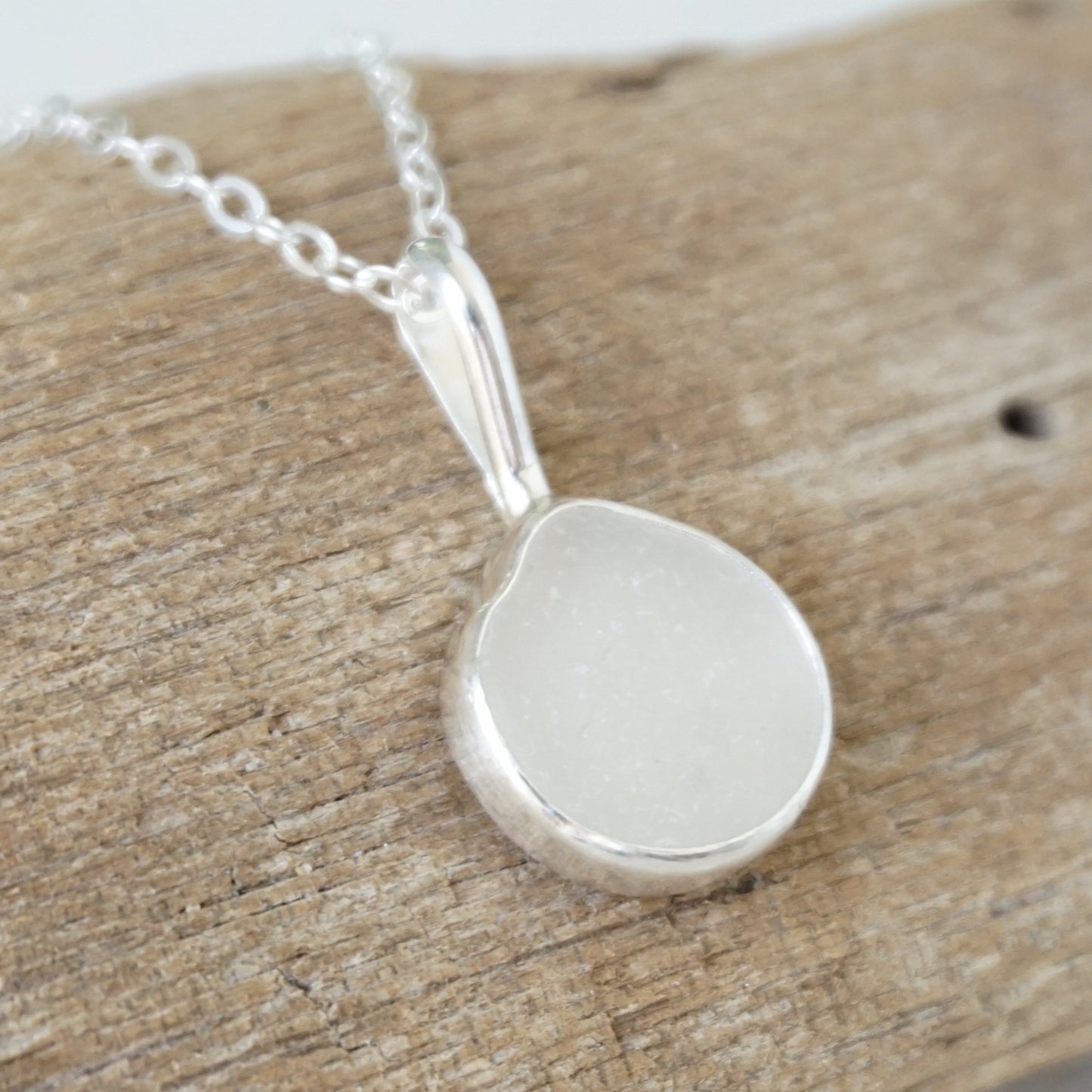 Clear Sea Glass Pendant