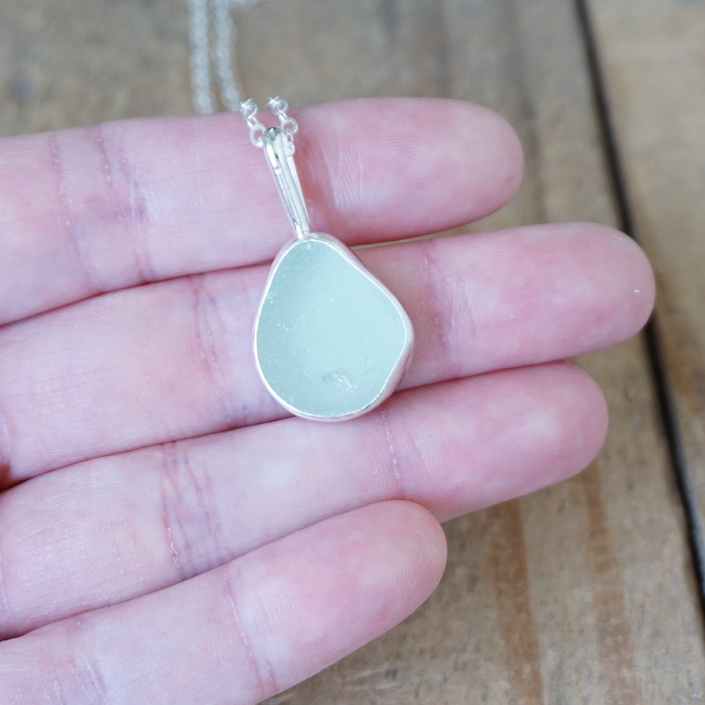 Seafoam Green Sea Glass Pendant
