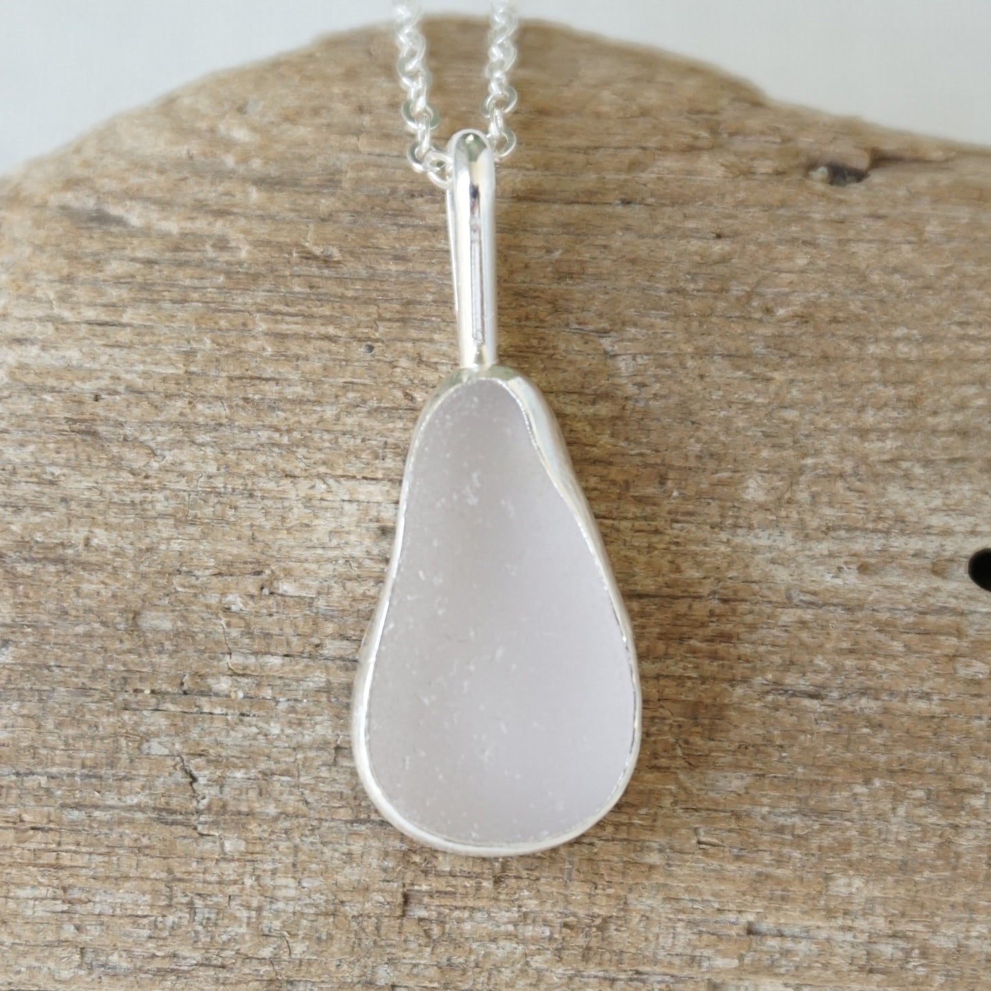 Light Lavender Sea Glass Pendant