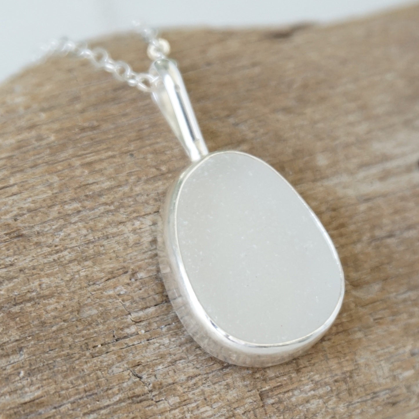Clear Sea Glass Pendant