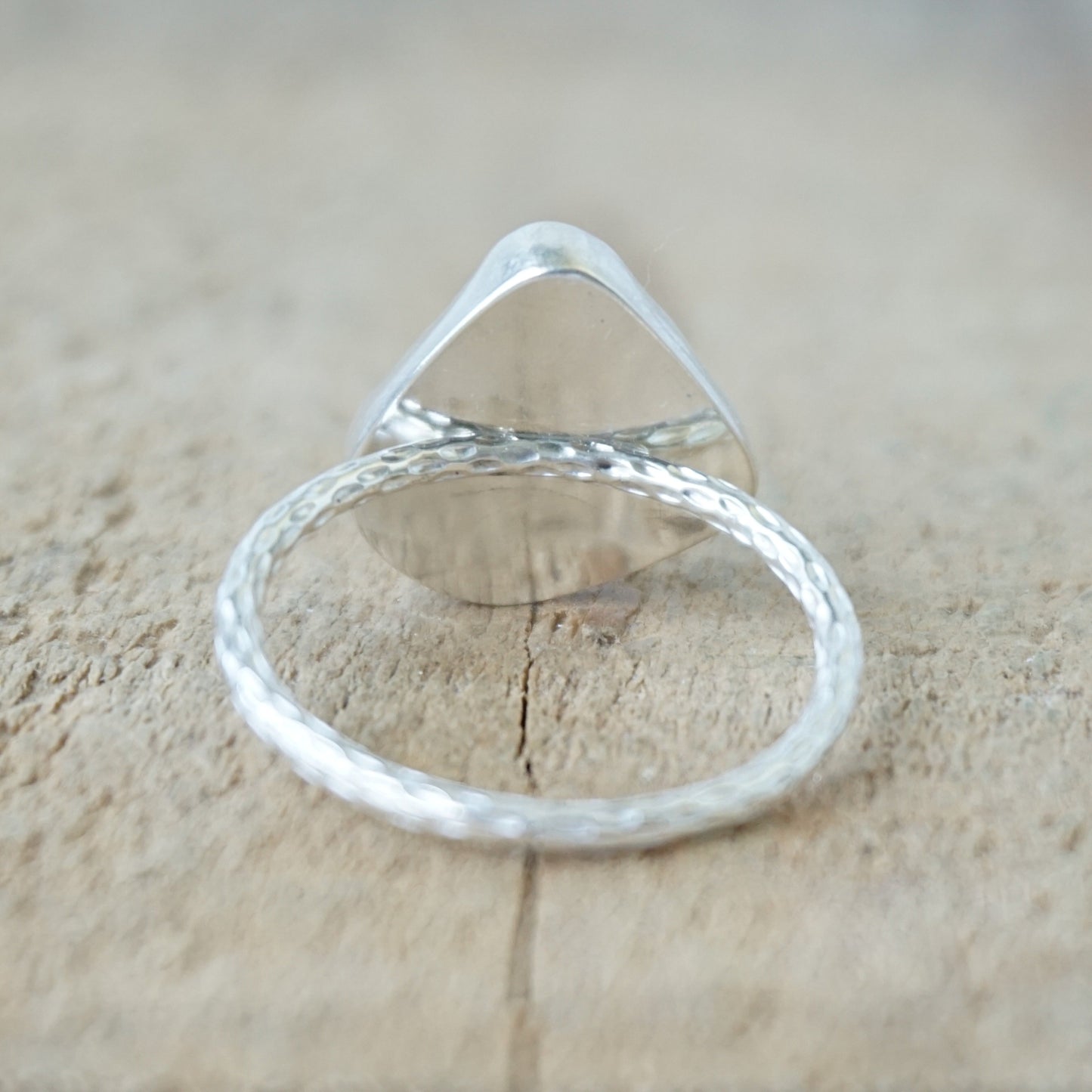 Size 10 Teal Blue Green Sea Glass Stacking Ring