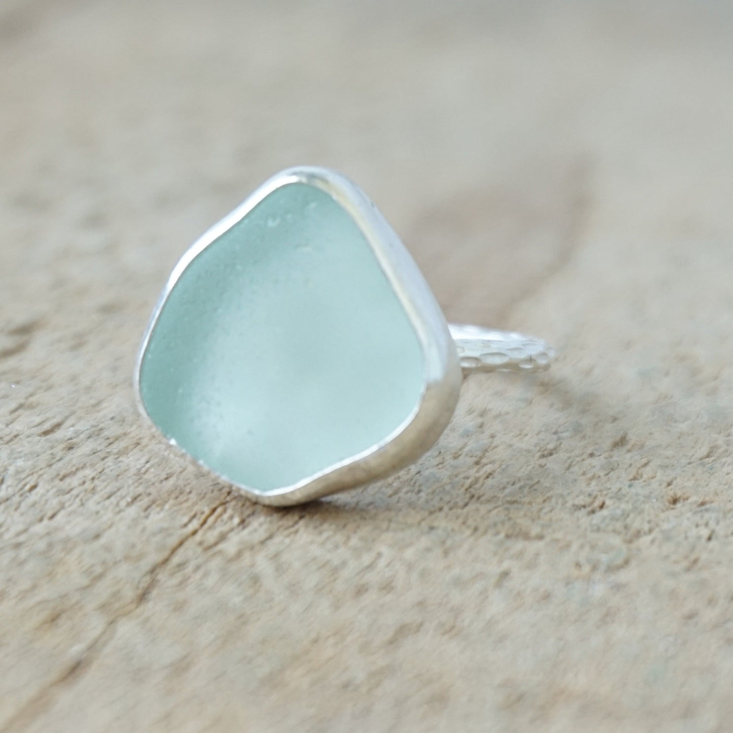 Size 6 Seafoam Green Sea Glass Stacking Ring