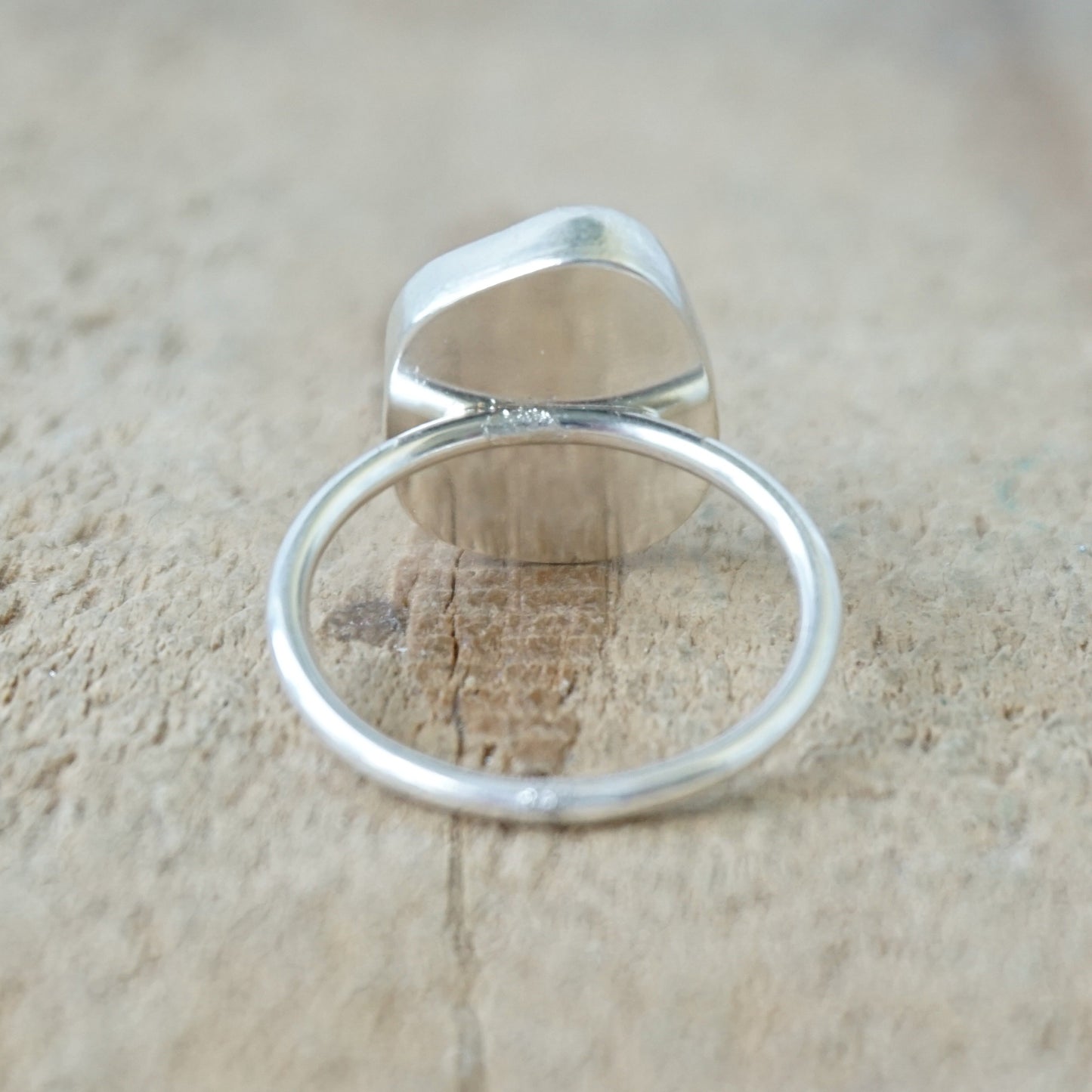 Size 7 1/2 Seafoam Green Sea Glass Stacking Ring