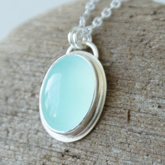 Aqua Chalcedony Pendant
