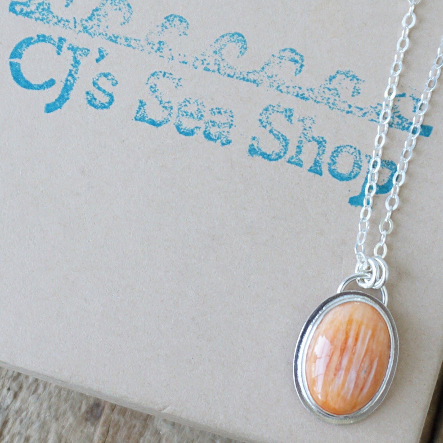 Orange Spiny Oyster Pendant