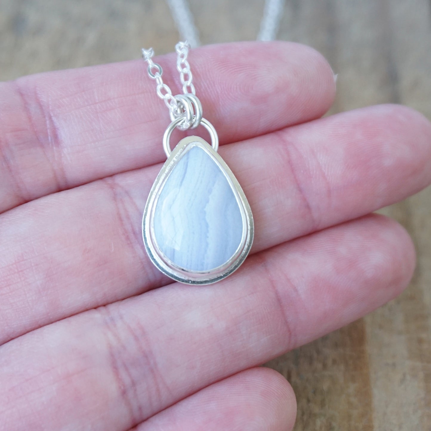 Blue Lace Agate Pendant