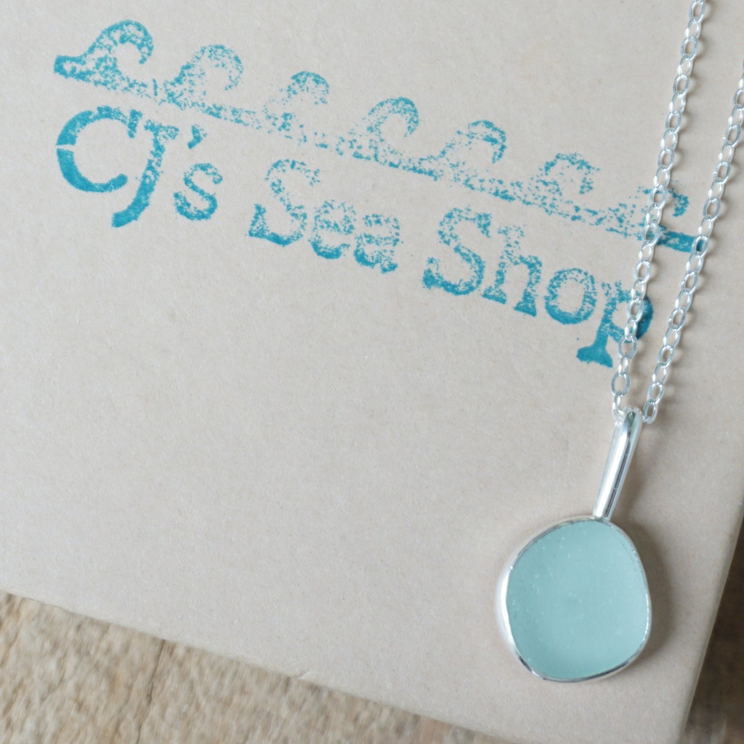 Seafoam Green Sea Glass Pendant