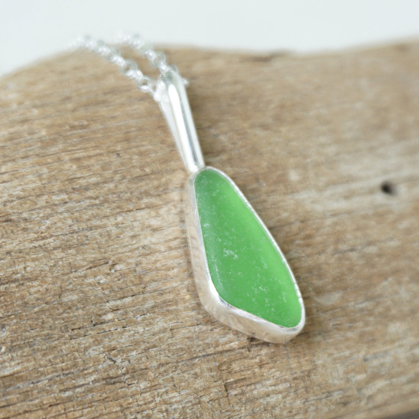 Kelly Green Sea Glass Pendant