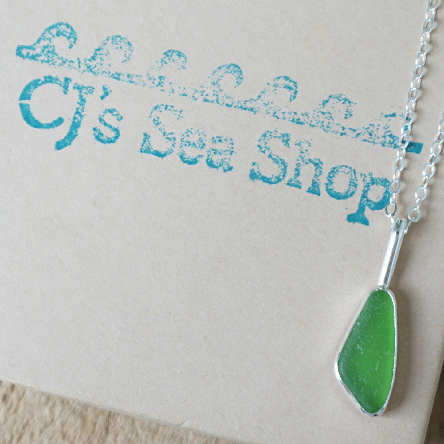 Kelly Green Sea Glass Pendant