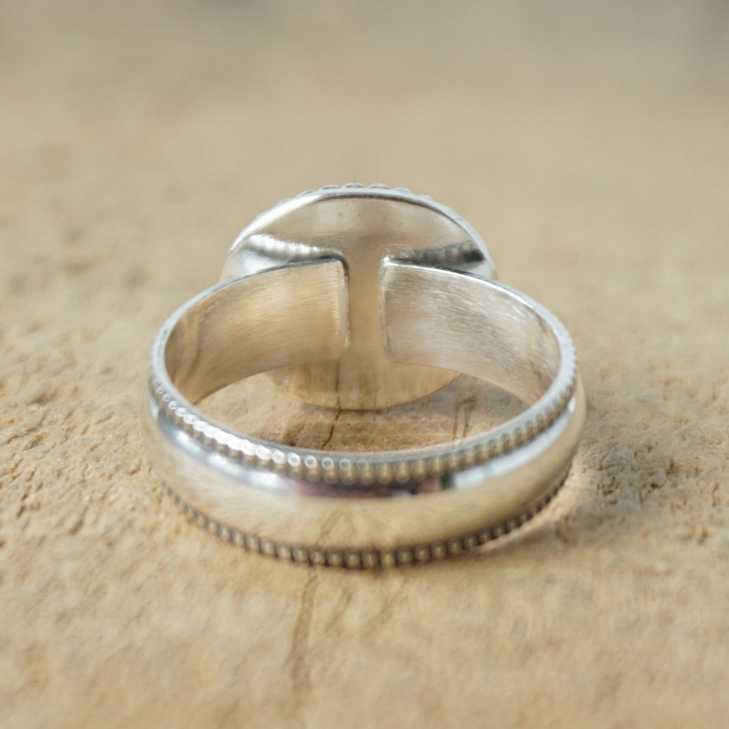 Size 7 Blue Chalcedony Statement Ring