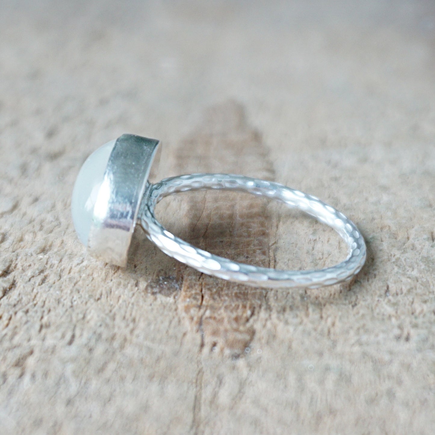 Size 7 1/2 Moonstone Stacking Ring