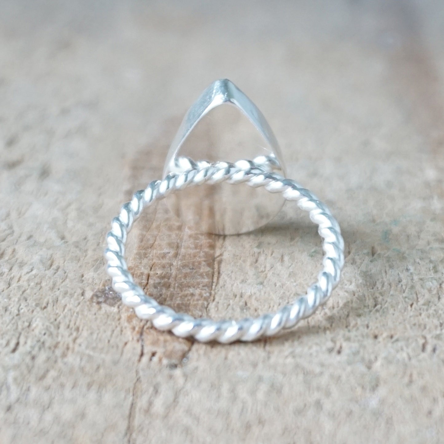 Size 7 1/2 White Buffalo Stacking Ring