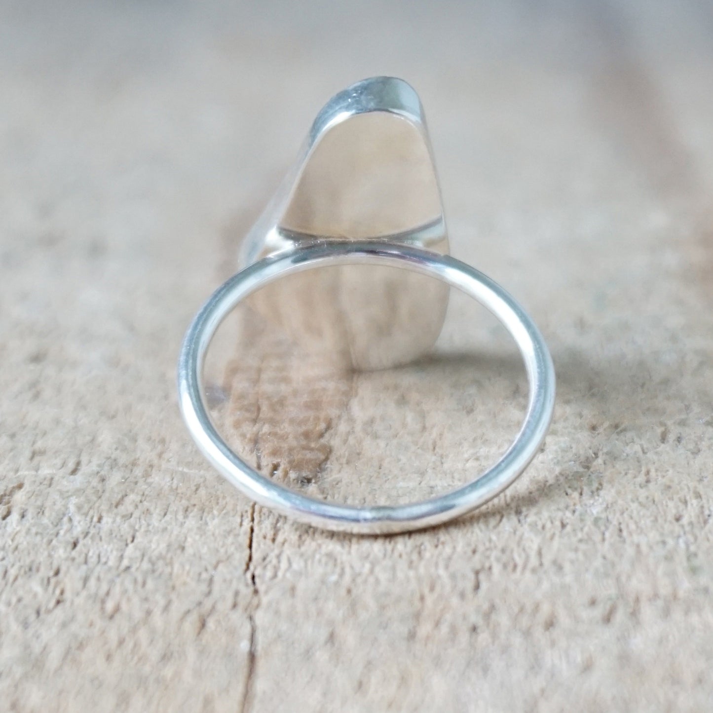 Size 8 1/2 Cobalt Blue Sea Glass Stacking Ring