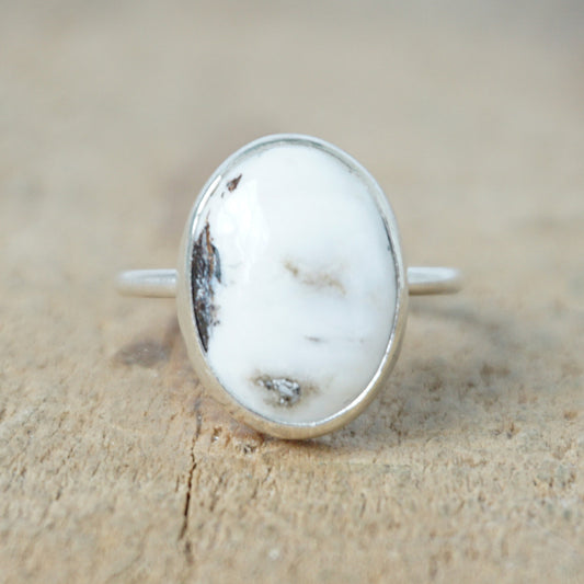 Size 6 1/2 White Buffalo Stacking Ring