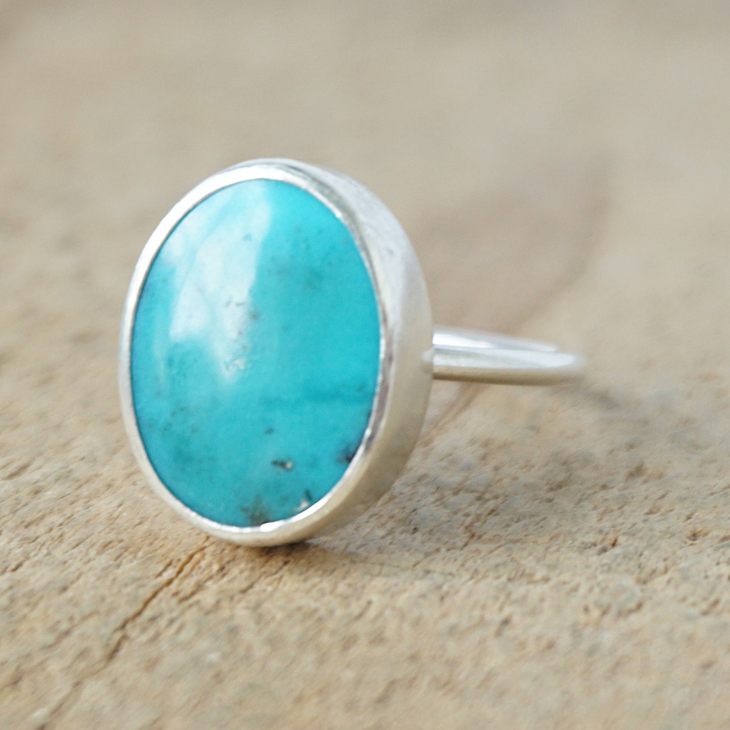 Size 8 Kingman Turquoise Stacking Ring