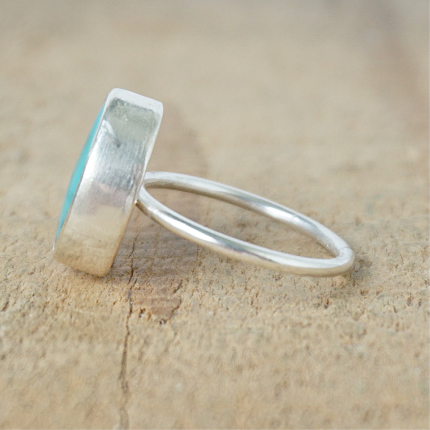 Size 8 Kingman Turquoise Stacking Ring