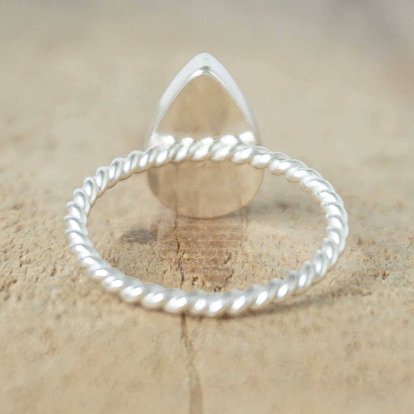 Size 10 Grey Mother of Pearl Stacking Ring