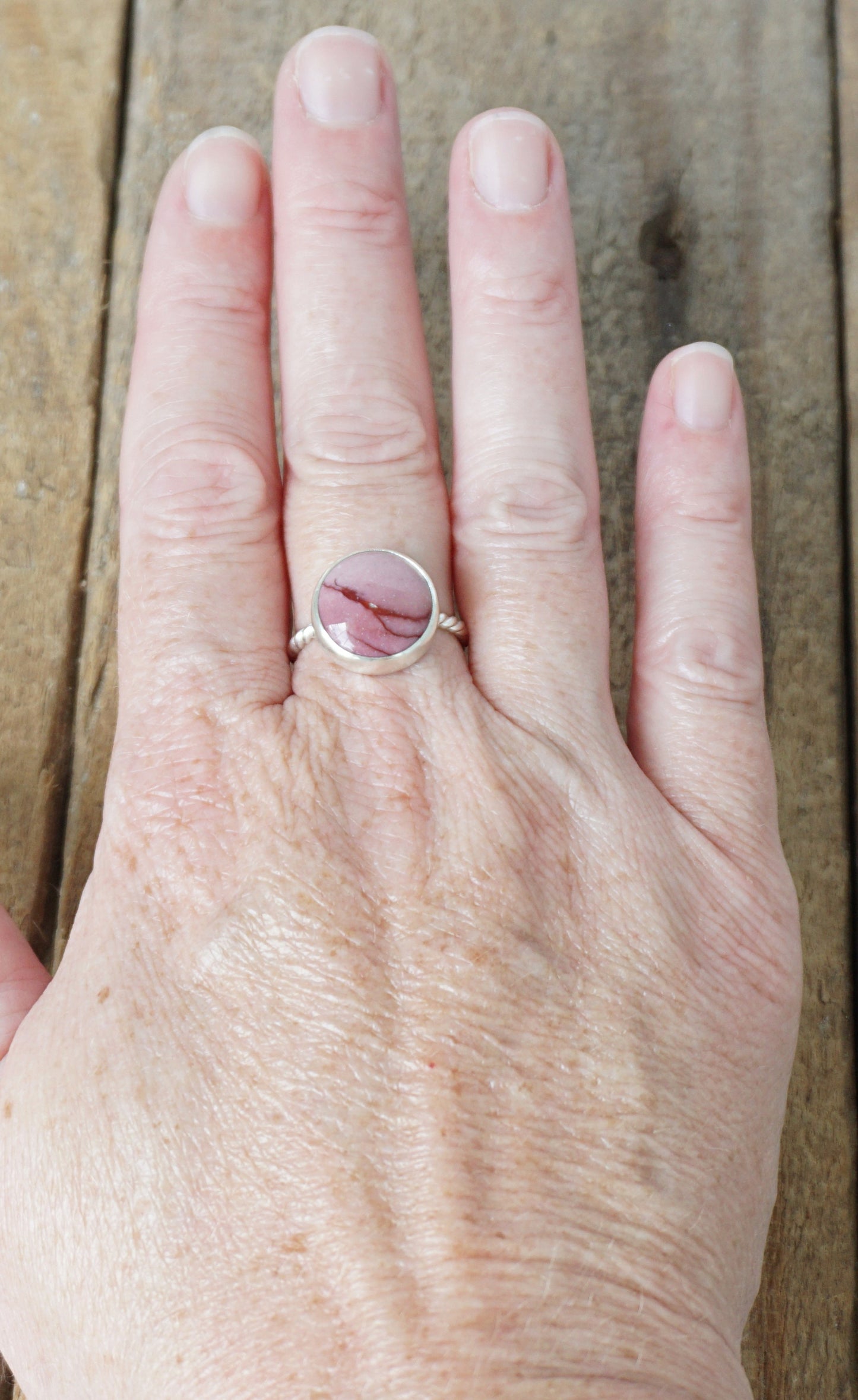 Size 8 Mookalite Jasper Stacking Ring