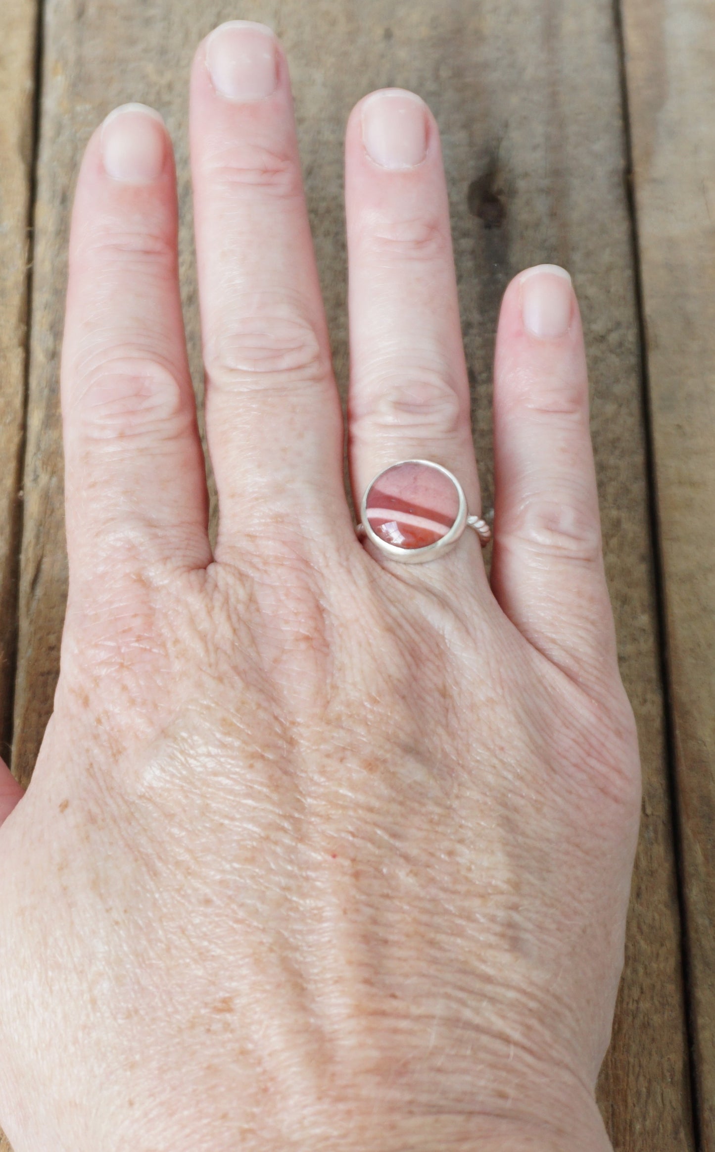 Size 6 Mookalite Jasper Stacking Ring