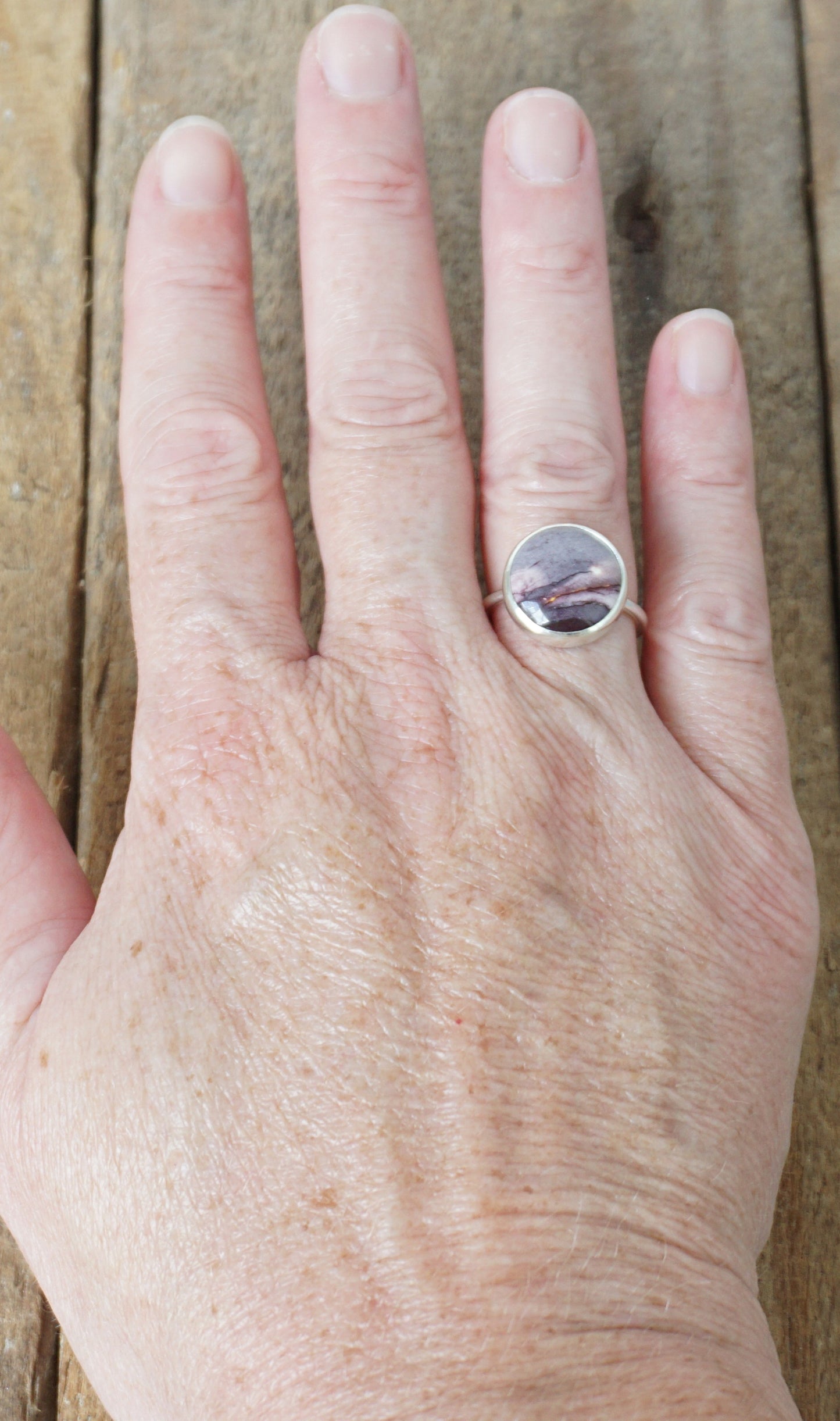 Size 7 Mookalite Jasper Stacking Ring