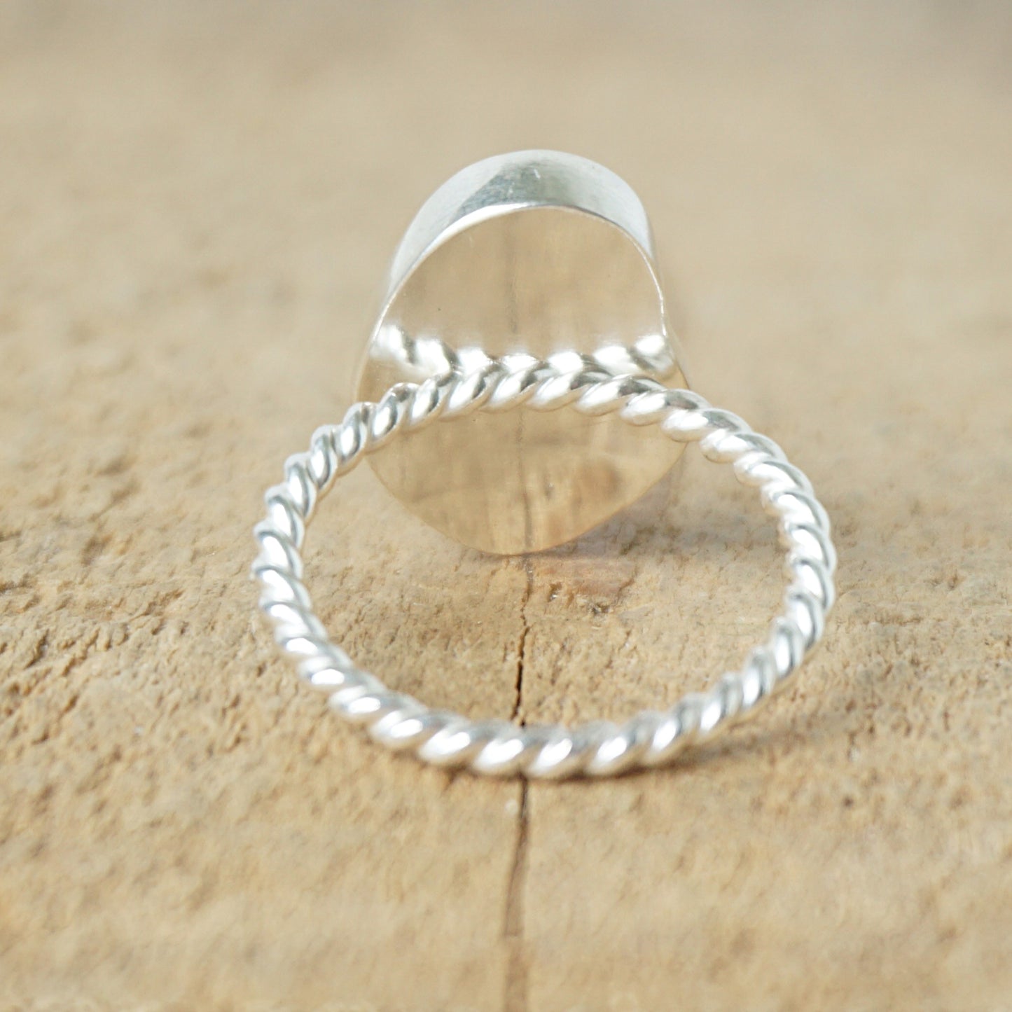Size 7 1/2 Seafoam Green Sea Glass Stacking Ring