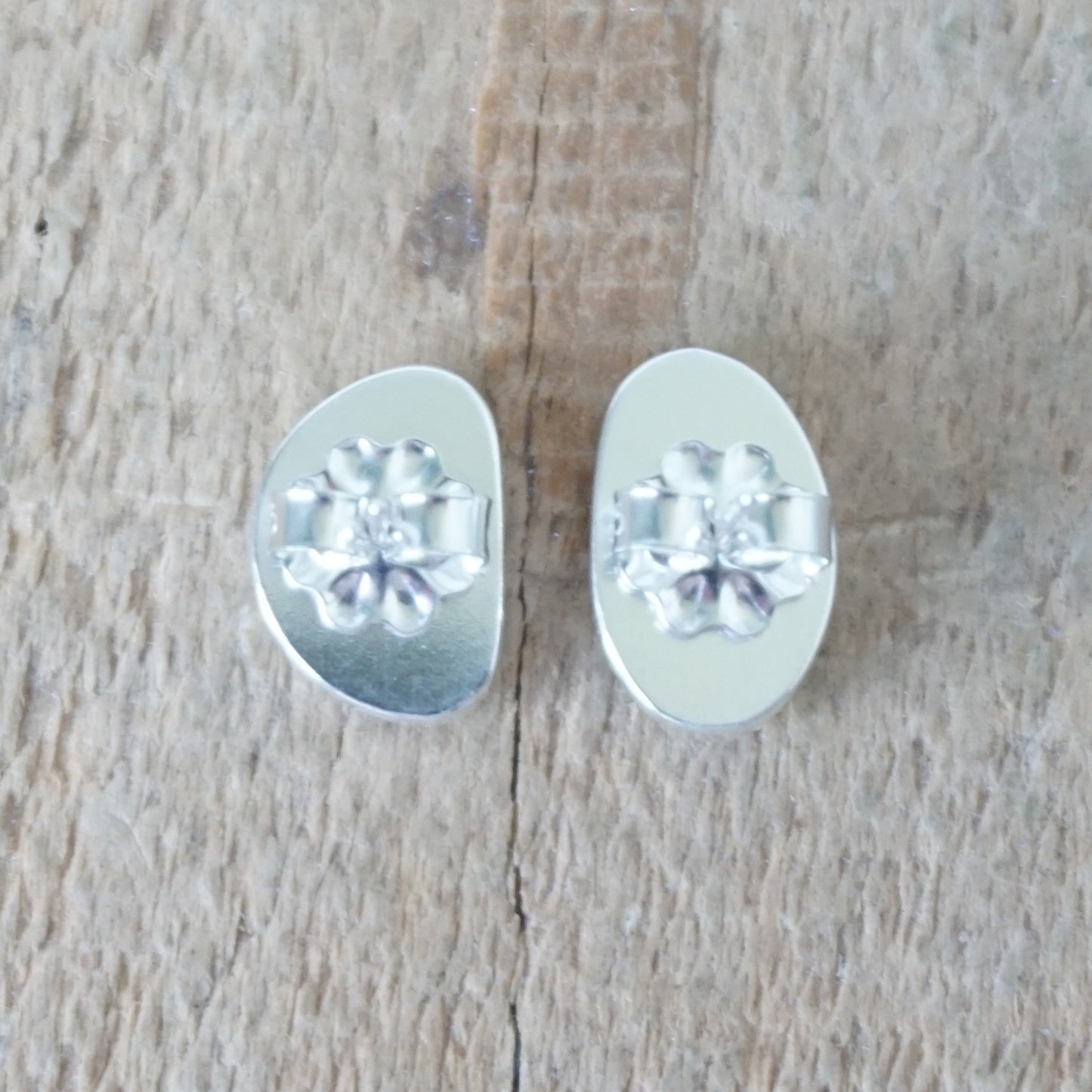 Seafoam Green Sea Glass Stud Earrings
