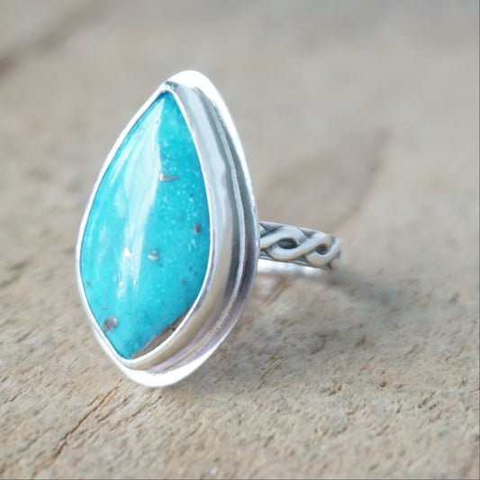 Size 8 1/2 Persian Turquoise Statement Ring