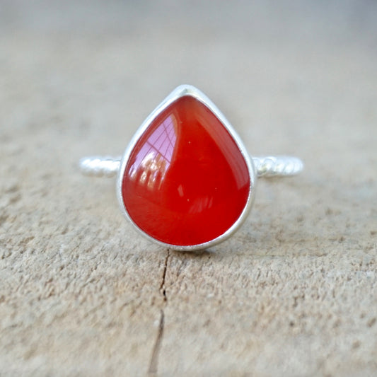 Size 9 1/2 Carnelian Stacking Ring