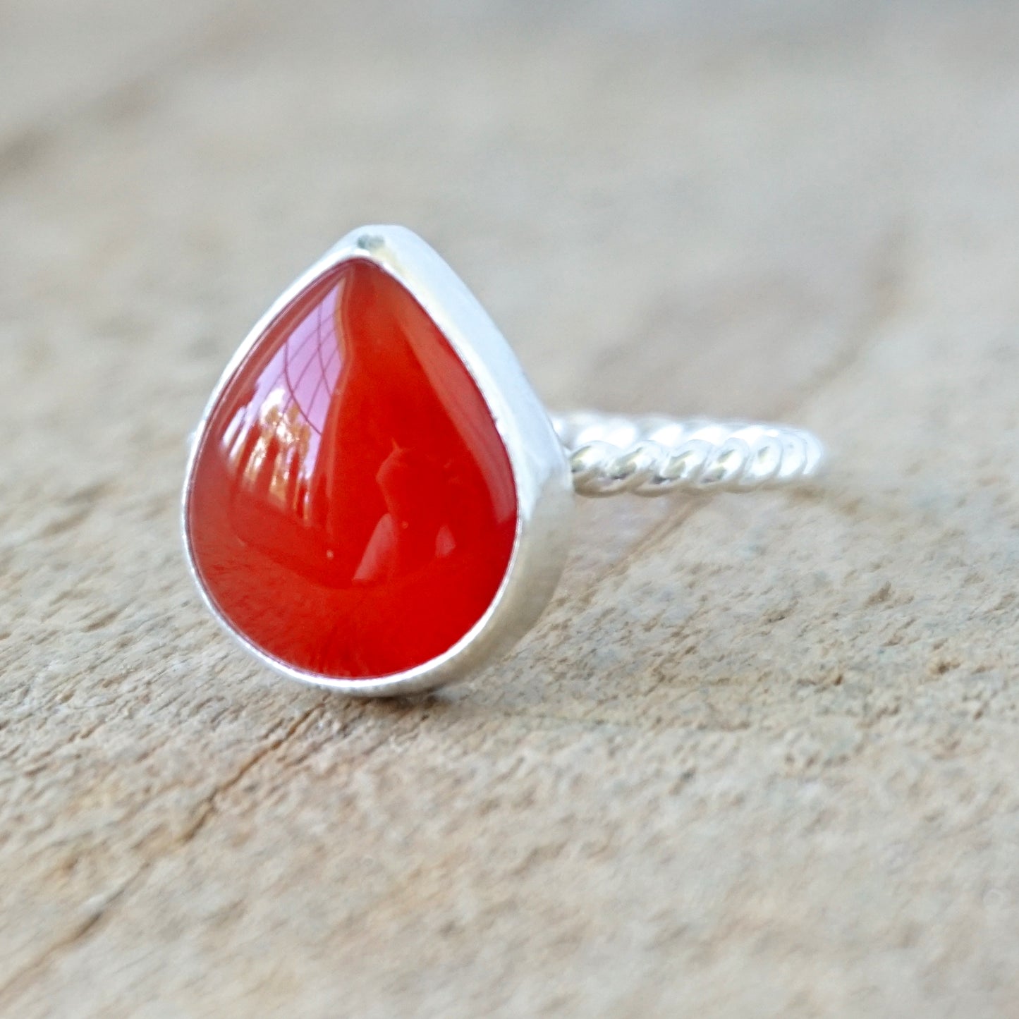 Size 9 1/2 Carnelian Stacking Ring