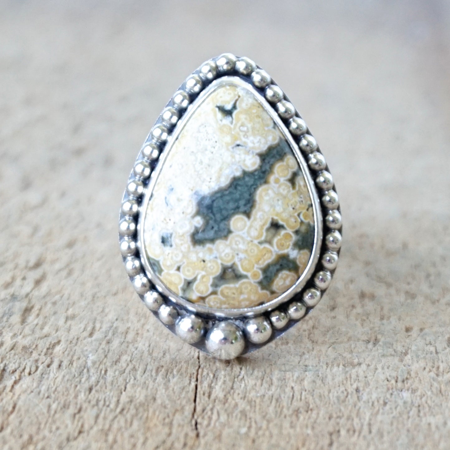 Size 7 1/2 Ocean Jasper Statement Ring