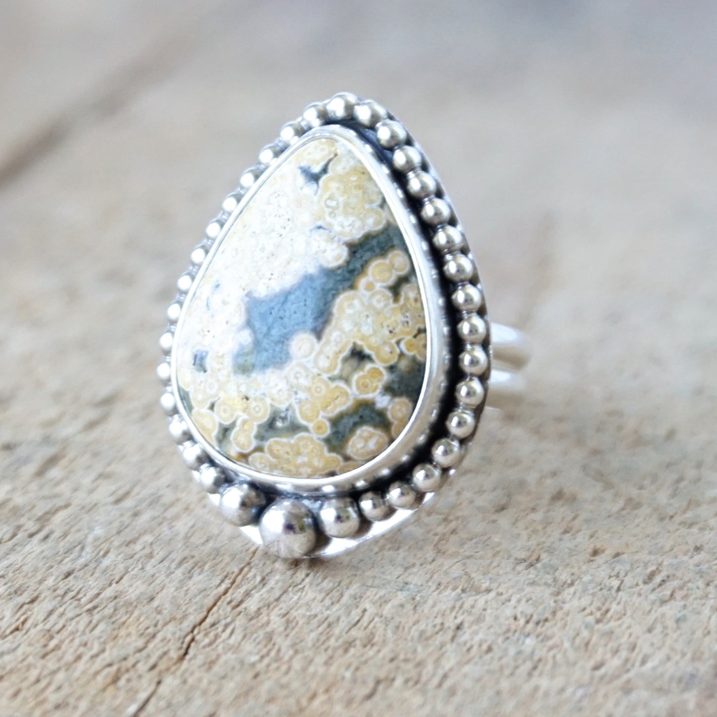 Size 7 1/2 Ocean Jasper Statement Ring