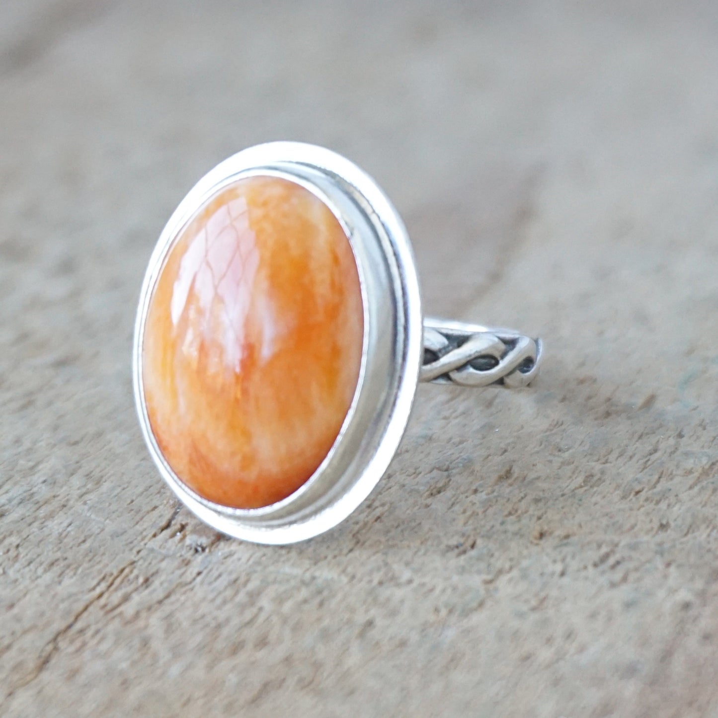 Size 9 Spiny Oyster Statement Ring