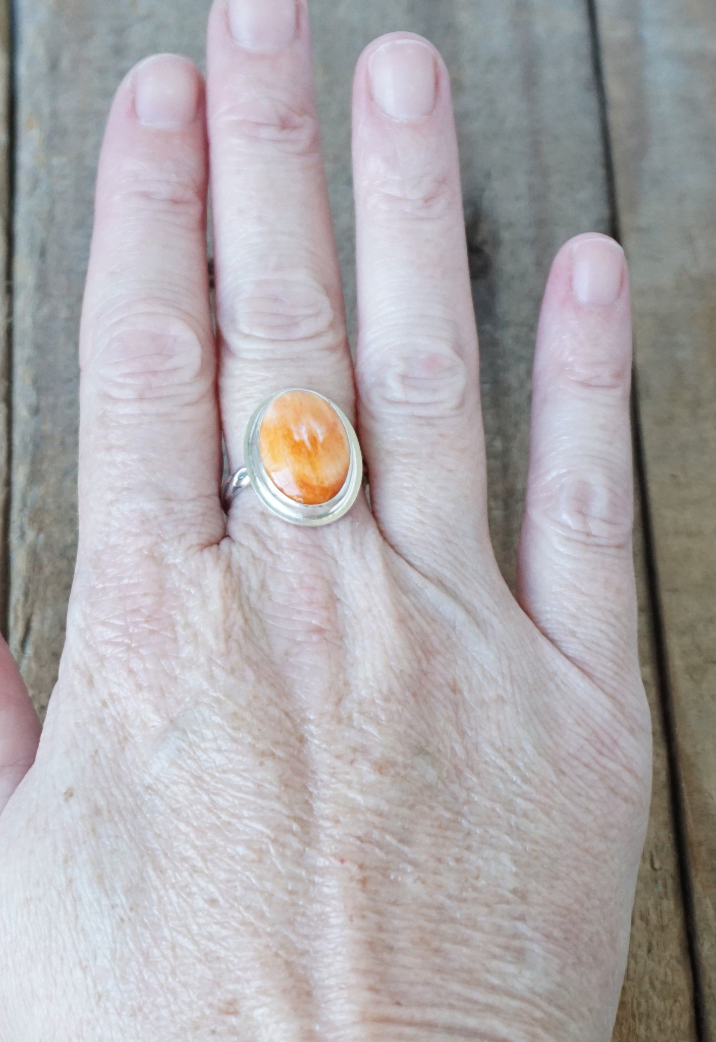 Size 9 Spiny Oyster Statement Ring