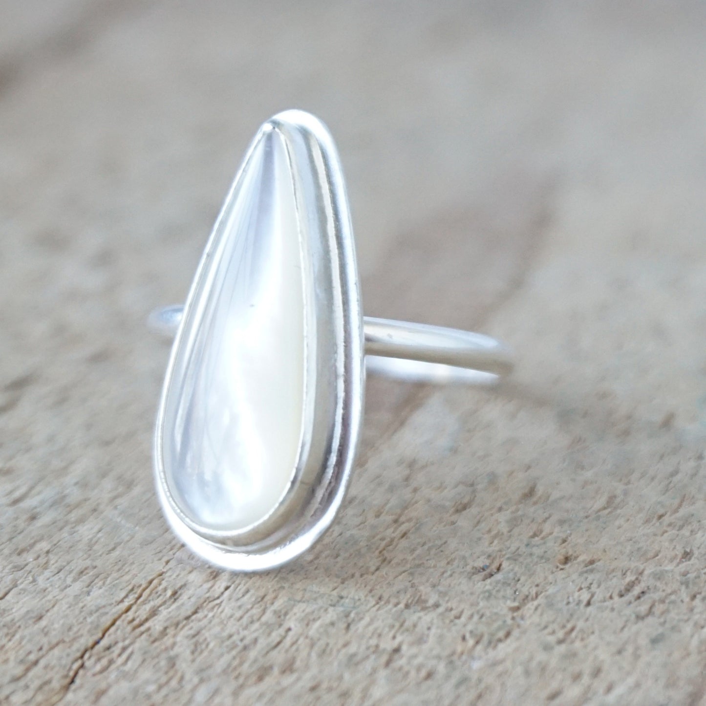 Size 9 1/4 Mother of Pearl Statement Ring