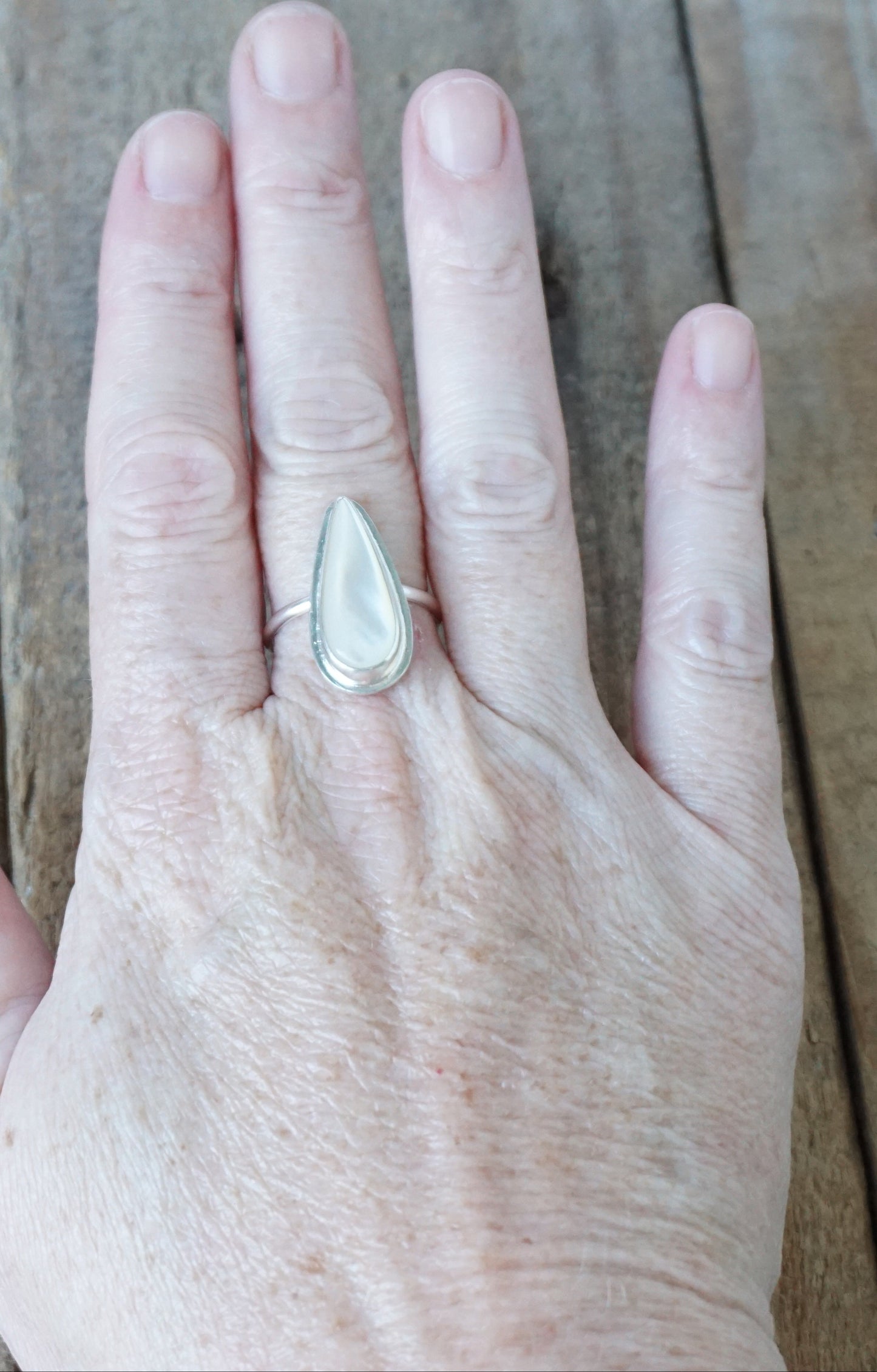 Size 9 1/4 Mother of Pearl Statement Ring