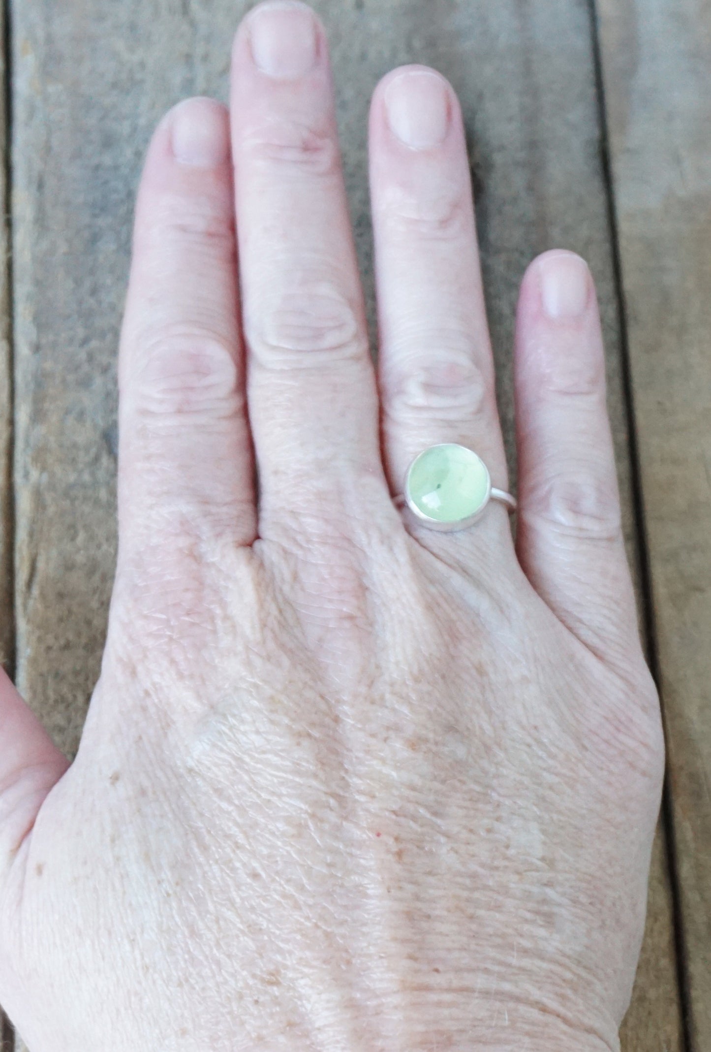 Size 6 Prehnite Stacking Ring