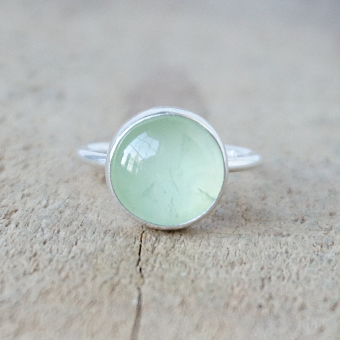 Size 7 1/2 Prehnite Stacking Ring