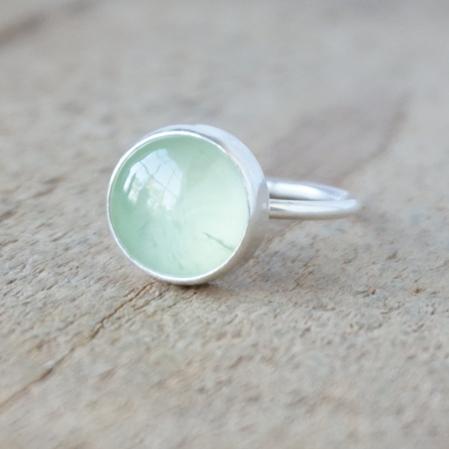 Size 7 1/2 Prehnite Stacking Ring