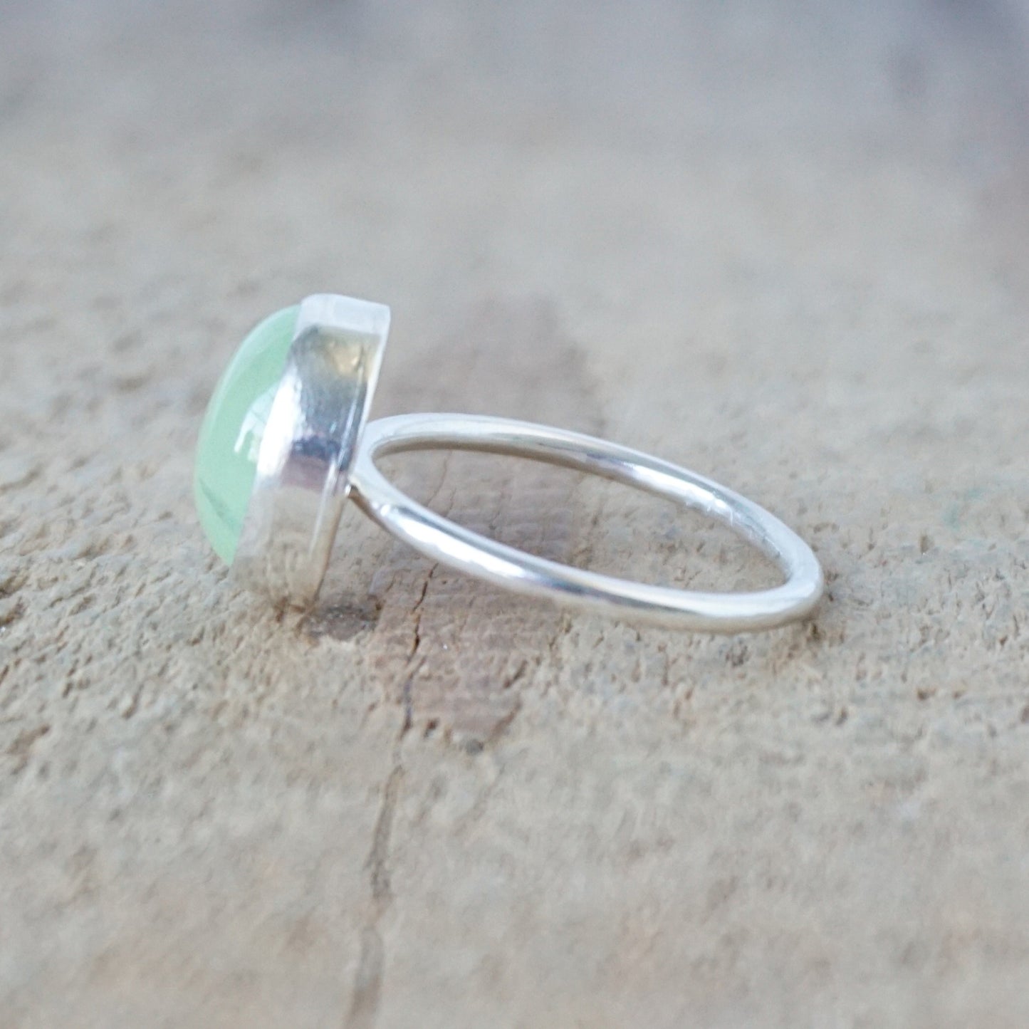Size 7 1/2 Prehnite Stacking Ring