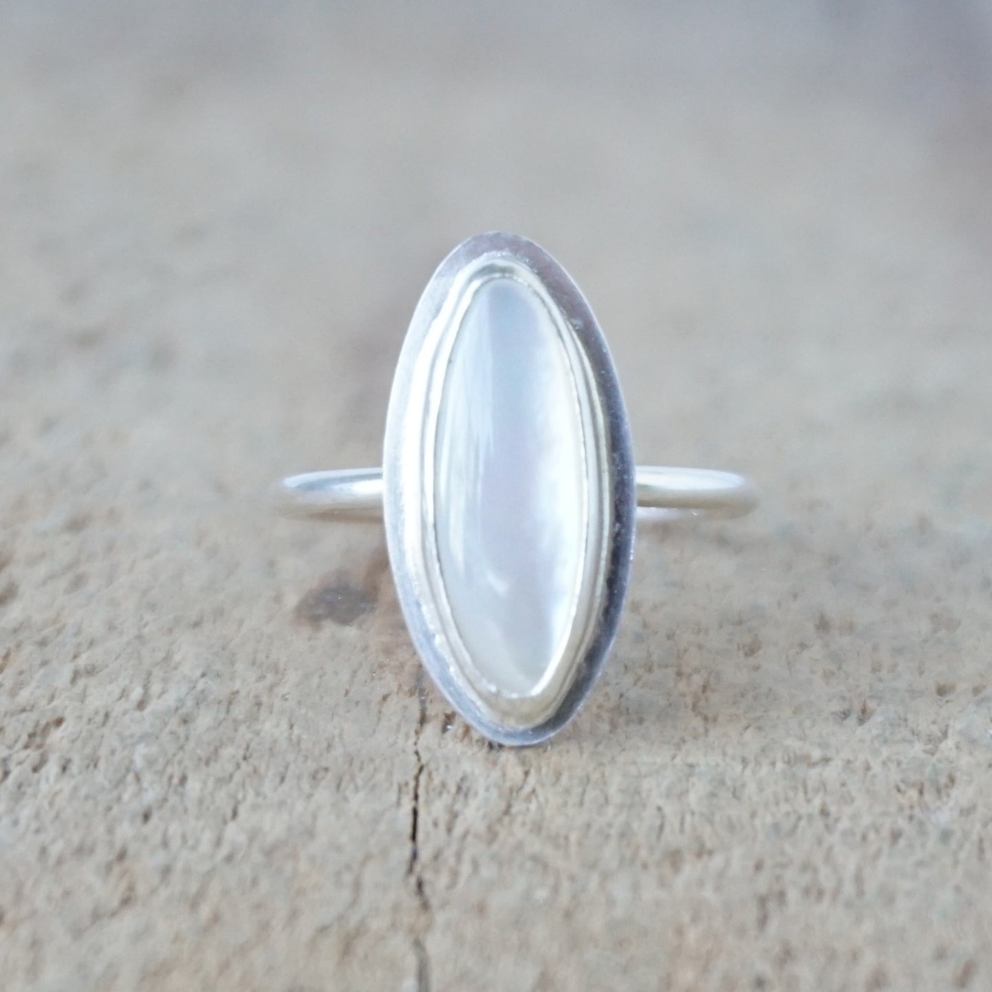 Size 6 Mother of Pearl Stacking Ring