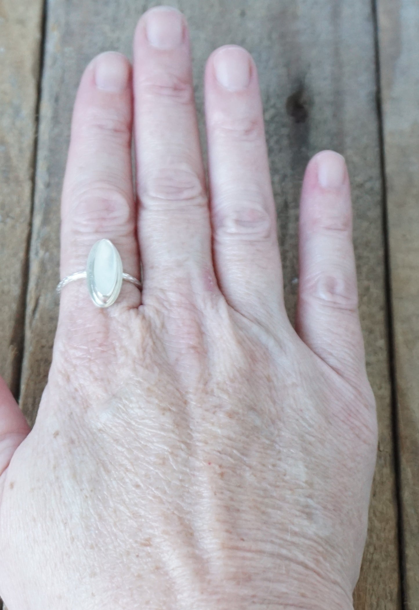 Size 9 Mother of Pearl Stacking Ring